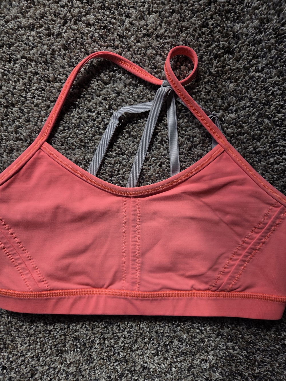 lululemon athletica Coral  Strappy Sports Bra